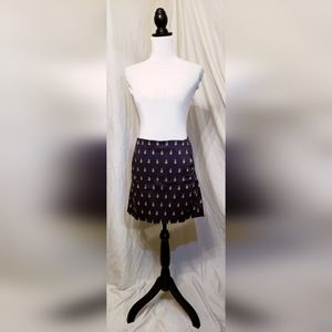 J. Crew Factory Printed Pineapple Cotton Blend Sateen Mini Skirt